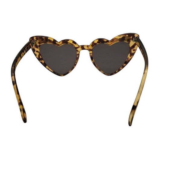 Heart Shaped Cats Eye Leopard Sunglasses with NEW Soft Leather Case - Picture 5 of 11